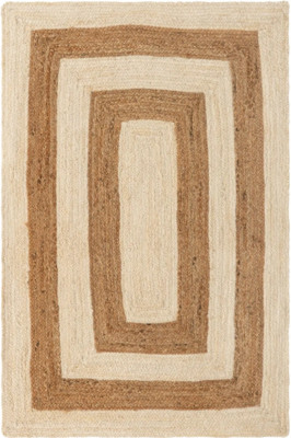 Runner Rug 100% jute braided handmade reversible carpet rustic modern area rugs