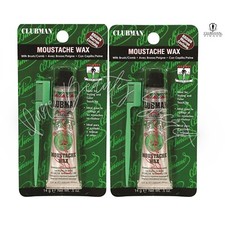 Clubman Pinaud Moustache Wax Brown 2 Pack 