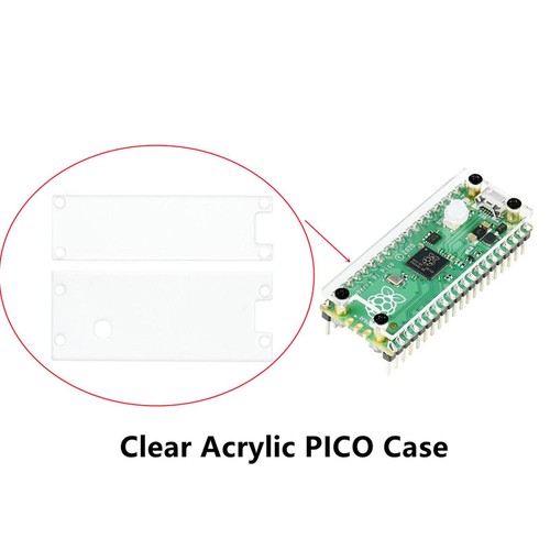 Dual-Side Protection Clear Acrylic Panel Case With Key Cap for Raspberry Pi Pico - Picture 7 of 15