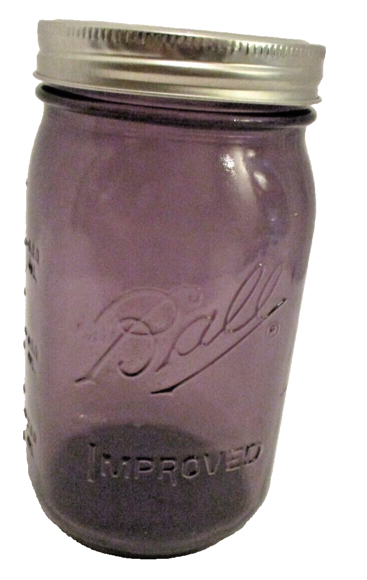 Ball Purple Quart Jar 100th Anniversary Vintage 1913-1915Wide