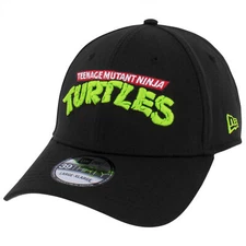 Teenage Mutant Ninja Turtles Logo 39Thirty Fitted Hat Black