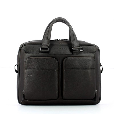 NEW Piquadro - Laptop Briefcase Black Square 15.0 Connequ - CA2849B3 - TESTA/DI/