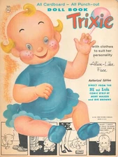 VINTAGE 1961 TRIXIE "HI & LOIS" PAPER DOLL UNCUT ORG SZ LASER REPRO FREE SHIP