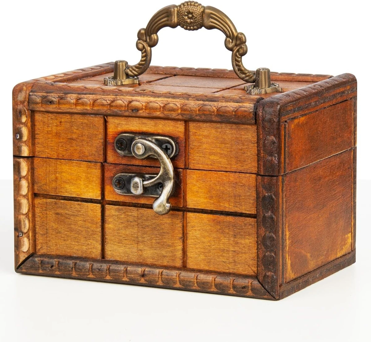 Set 3 Scatole In Legno Vintage A Forma Di Mattone: Fascino Retrò Per Ogni Ambiente!