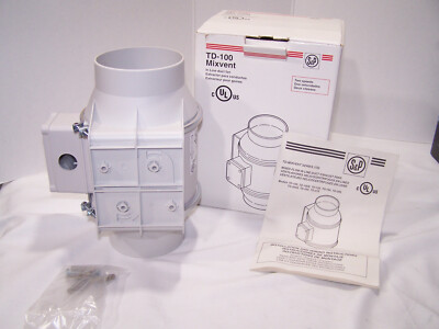 Soler & Palau TD-100 Mixvent In Line Duct Fan Two Speeds NEW in Box Complete