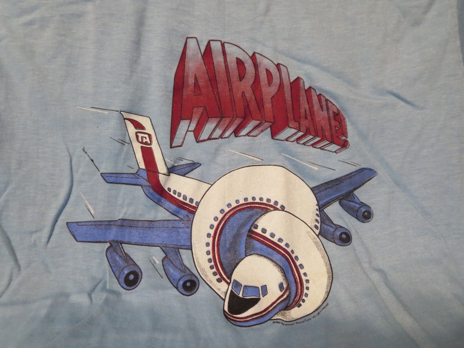 ALTRA AEREO! (T shirt media promozionale Paramount Studios 1980 nuova) Leslie Nielsen