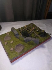 WWII Diorama British Field Gun Emplacement and Figures 25 Pounder