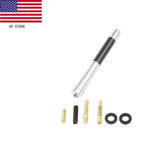 New 4.7 Inch Antenna Short Aluminum Silver Carbon Fiber For MAZDA 3 5 6