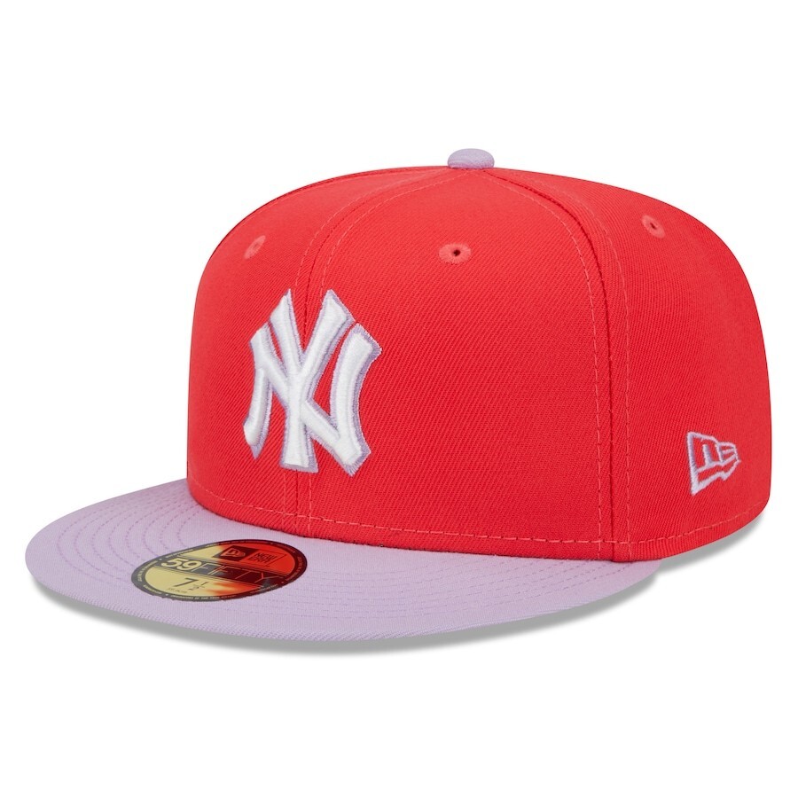 New Era New York Yankees 5950 59Fifty MLB Red Lavender Two