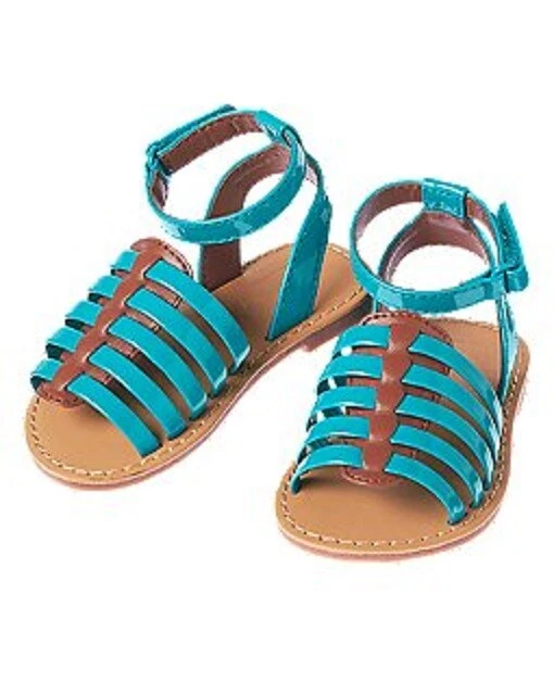 Crazy 8 Infant/Toddler Faux Patent Strappy Purple Sandals Sz 6 or 8  - Image 2 of 2