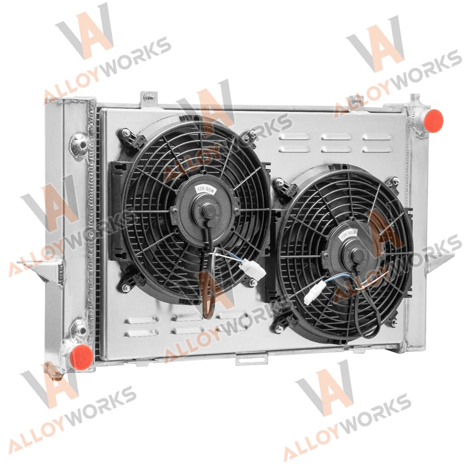 Aluminum 2Row Radiator Shroud Fan For 1998-2004 2000 Volvo C70 S70 V70 2.3L 2.4L Foto 2 de 4
