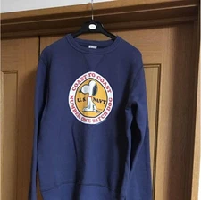 Buzz Rickson's Peanuts Snoopy Sweatshirt Navy Size M