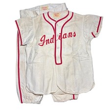 Vintage Indians Baseball Uniform Set Indians 50's 60's Youth Wool Jersey Pants