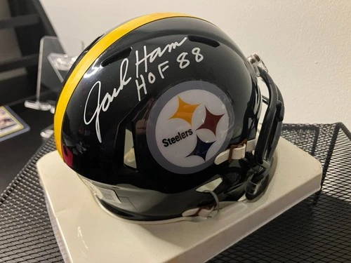 Pittsburgh Steelers JACK HAM Signed Mini Helmet HOF '88 Inscription BECKETT