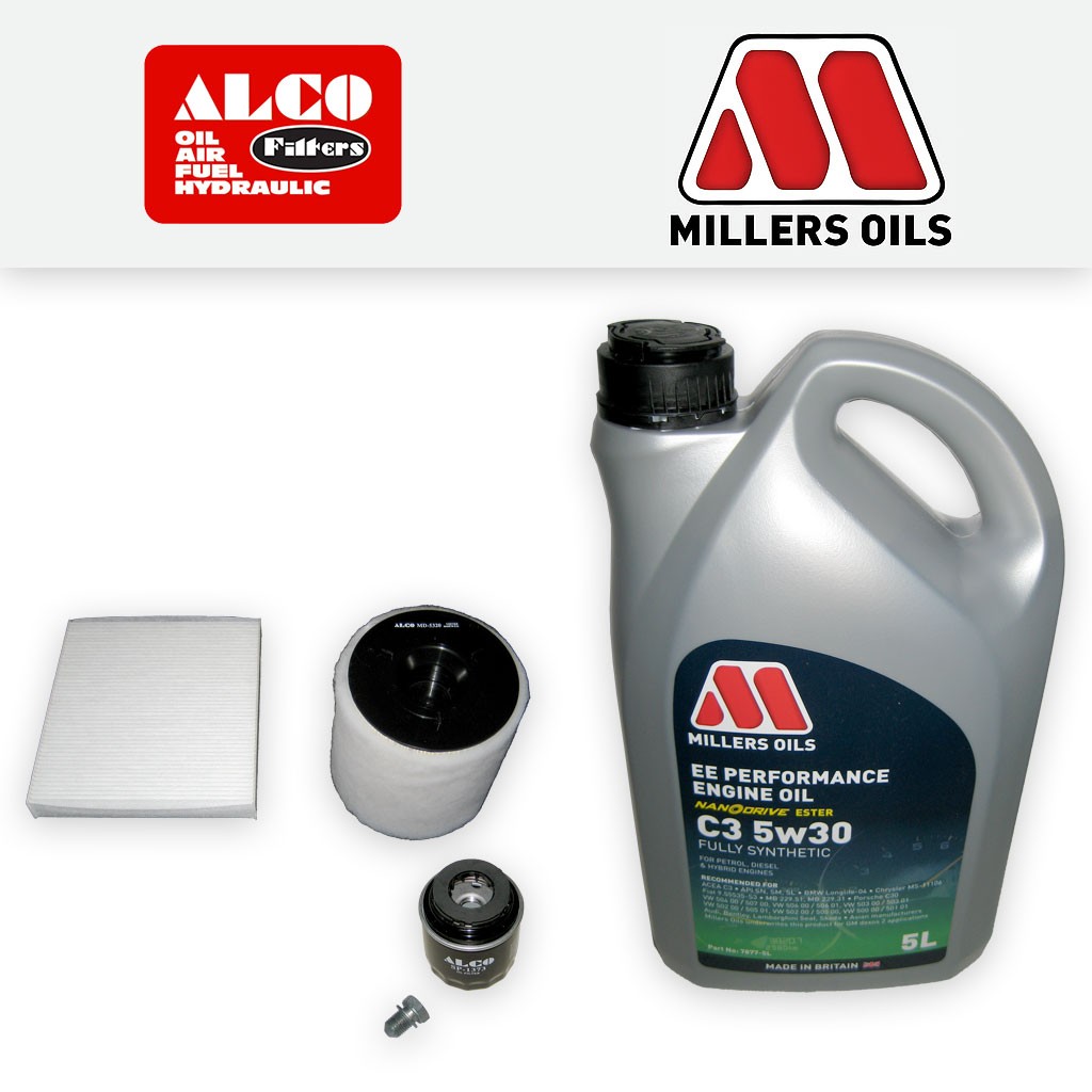 SERVICE KIT for AUDI A1 8X TFSI OIL AIR CABIN FILTERS EE C3 OIL 1.2 (2010-2010)