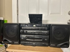 Sharp GX-CD30 cd player double cassette boombox radio and cd work only