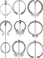 9 Pcs Medieval Cloak Pin Vintage Viking Brooch Celtic Shawl Scarf Cloak Clasp f