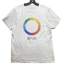 Apple Park Visitor Center Shirt Mens Medium Rainbow Infinite Loop Logo Everyday