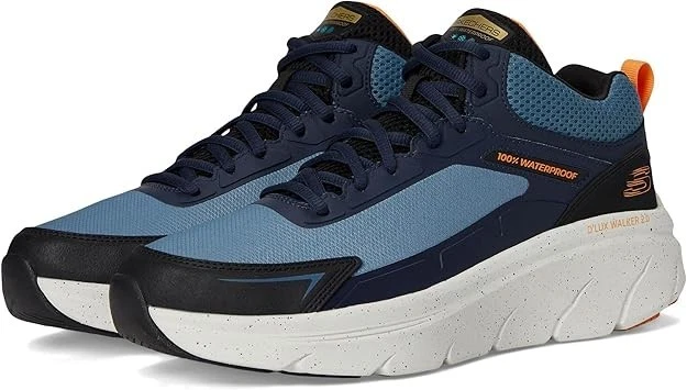 SKECHERS D'lux Walker 2.0 Grailo Waterproof Shoes Blue Orange authentic 100%