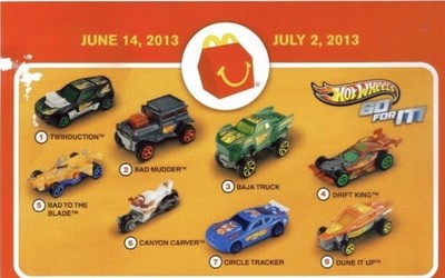 C1 【デッドストック】Hot Wheels マクドナルド ハッピーセット 2013 McDonald's Hot Wheels Happy Meal Toy Set Of 8 | eBay