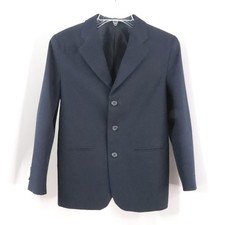 Amherst Collection Boys 12 Youth Navy Blue Formal Uniform Blazer Suit Jacket