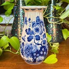 Royal Delft Hand Painted Vase 9” Porceleyne Fles 1960 CE Blue Floral – Chip