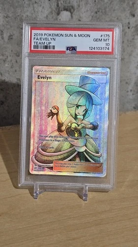 Evelyn 175/181 PSA 10 Sun & Moon Team Up Holo Card Full Art