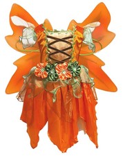 Fairy Costume Dress for Girls 1-10 Years - Orange Color, Size 4-6 Years