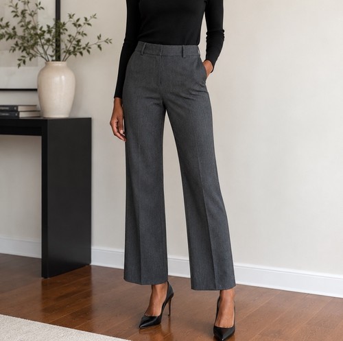 LOFT Curvy Dress Pants Trousers Women's 6 Gray Office Chic
