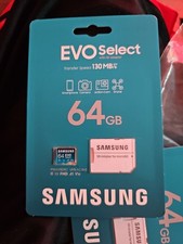 Samsung EVO Select  64GB microSDXC UHS-I Memory Card (with SD Adapter)