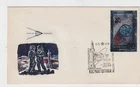 Russia Soviet Space Sputnik Foil rare stamp on cover FDC 1965 CV $13 B-1