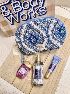 Vera Bradley Bath And Body Works Set Parsley Blue Washed Sky