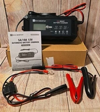 ECO-WORTHY 10A Lifepo4 Battery Charger 12V Smart Car Battery Charger NEW/OPENBOX