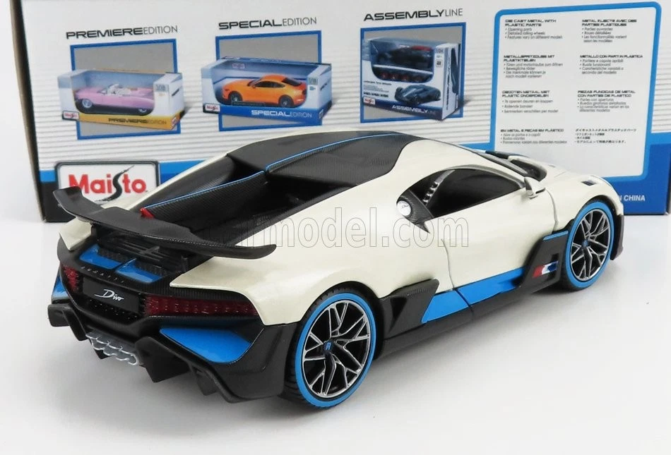 MODELLINO AUTO STATICO MAISTO BUGATTI DIVO 2018 BIANCO MODELLISMO SCALA 1/24 - Immagine 2 di 4