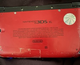 Nintendo 3DS XL Handheld System Red NO CHARGER ( READ Description!!!)