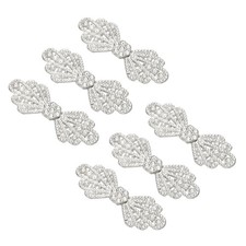 Cloak Clasp Fasteners,2.5"for Sweaters Shawl Dresses ,Silver,6Pcs