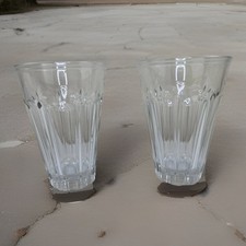 Set 2 Ralph Lauren Mallory Pattern Turner Crystal Highball Whiskey Glass 6”