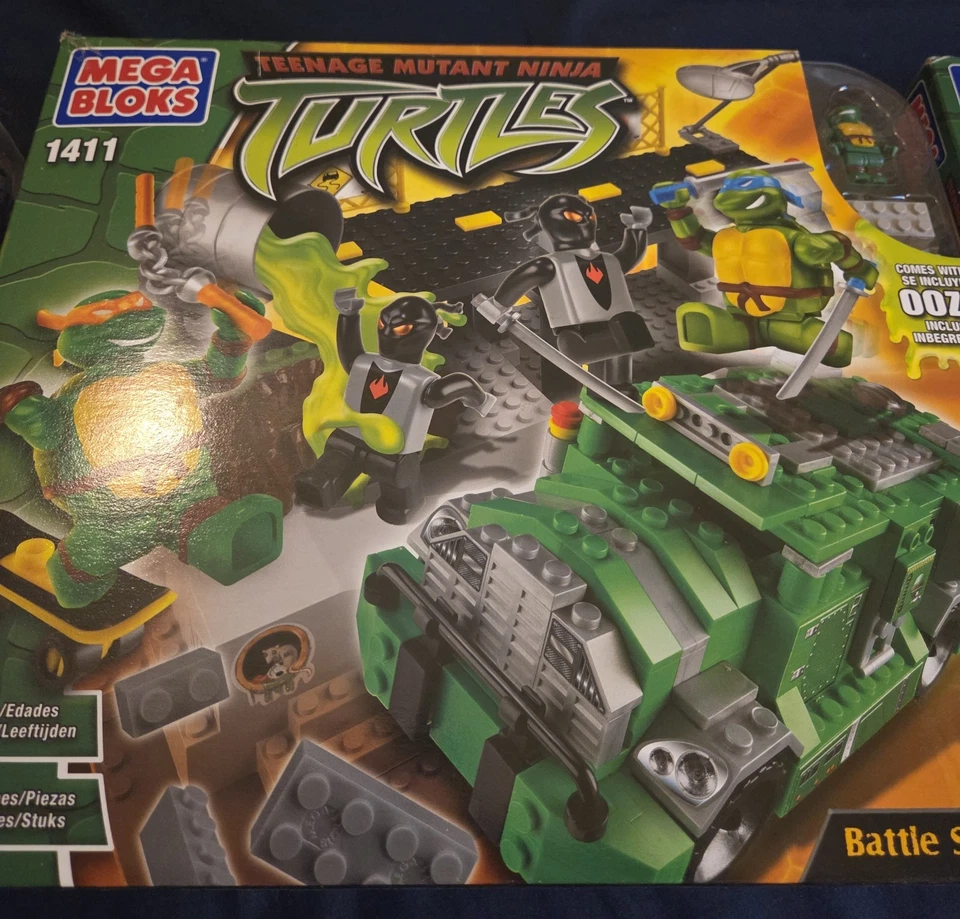 TMNT 2003-2007 MEGA BLOKS Sets 1421, 1411, 1402, 1401 ALL New In Box RARE Sets - Image 3 of 4