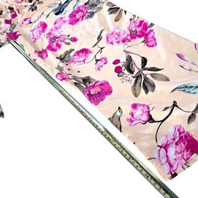 Victoria Secret Special Edition Floral Pink Jewel Button Satin Pajama Set SZ M