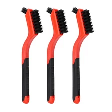 3pcs Nylon Cleaning Brushes Small Detail Brush Set for Car Dust Tight Spaces NEW