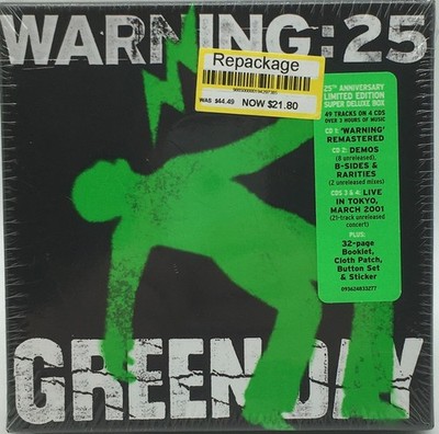 Green Day- Warning:25 CD 25th Anniversary Limited Edition Box Set Green Day- Warning:25 CD 25th Anniversary Limited Edition Box Set