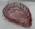 Vintage 1940's Anchor Hocking Purple Dark Pink Glass Nut Candy Trinket Dish
