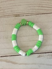St Patrick Bracelet Shamrock Bracelet Beaded Bracelet Girls Kids Jewelry Gift