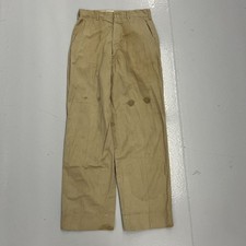 Vintage WW2 Tan Military Canvas Sanforized Chinos 28x30 1940s True Vintage