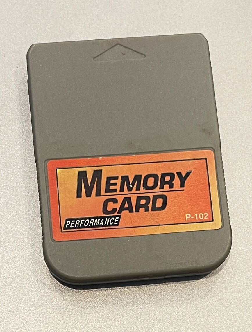 Vintage Sony Play Station 1 P-102 Performance Original Memory Card