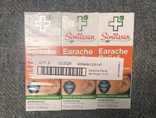 Similasan Earache Relief Ear Drops .33oz Each Natural Homeopathic 3 New Boxes