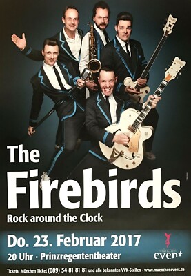 THE FIREBIRDS  2017 MÜNCHEN - orig. Concert Poster - Konzert Plakat - DIN A1