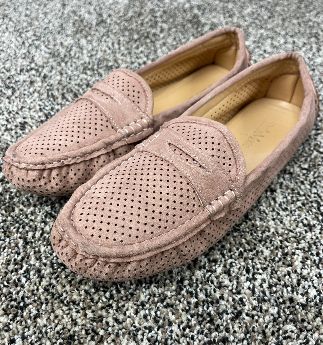 Pink clearance driving moccasins