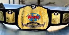 World Tag Team Wrestling Championship Replica Title Belt Belt 2mm Brass Adult