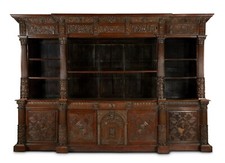 1600s RARE Carved Bookcase EARL OF MANSFIELD Provenance FDR American Ambassador